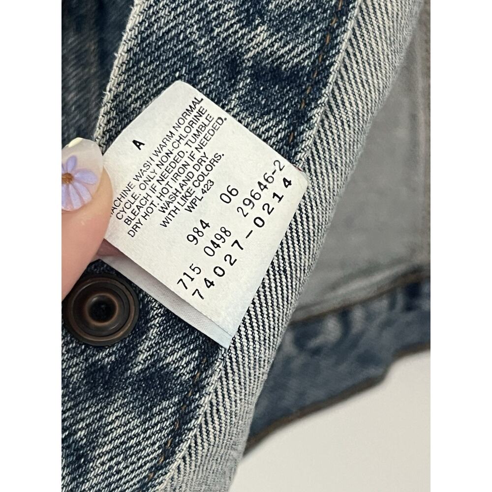 Vintage Orange tab Levis Kids 80s 90s denim trucker jacket little levis - Picture 4 of 8